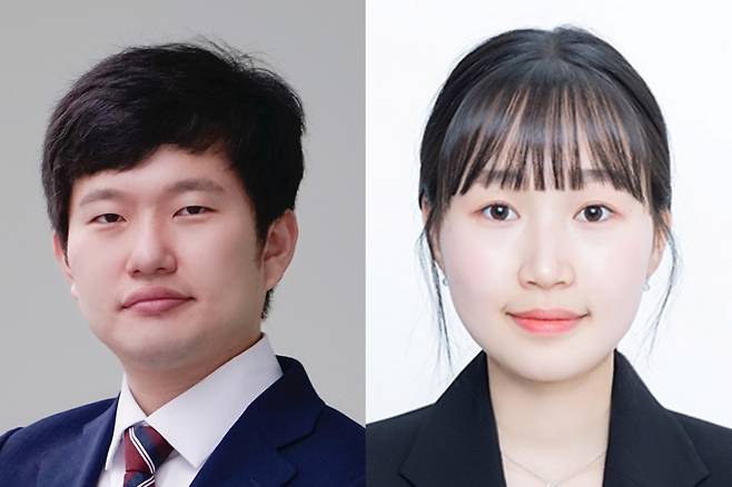 (좌측부터) DGIST 에너지공학과 양지웅 교수, 김민서 석박사통합과정생./DGIST 제공