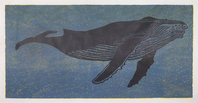 류연복 작, '고래의 꿈', 목판, 90x180cm, 2021. 인당뮤지엄 제공