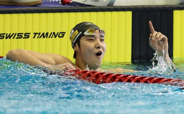 한국 수영 중장거리 간판&nbsp;김우민. /사진=뉴시스