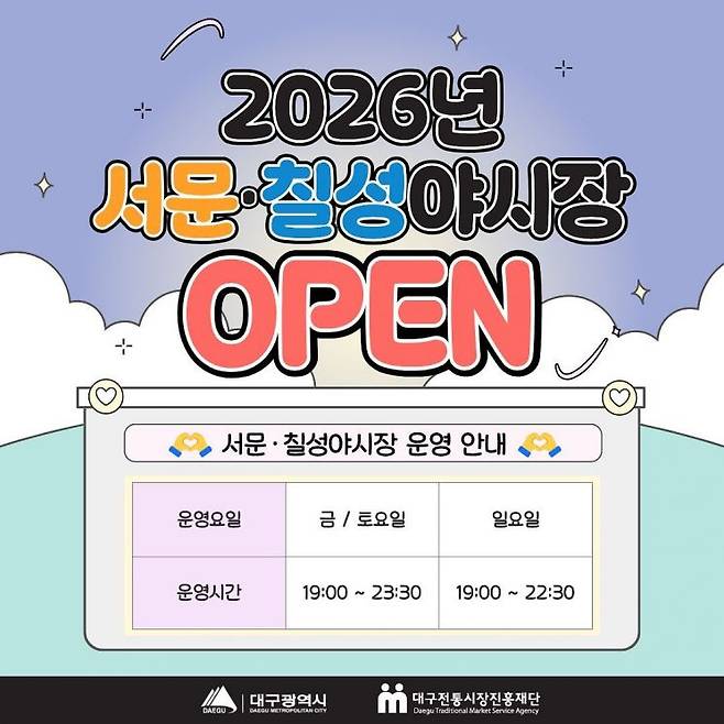 서문시장, 칠성시장 야시장 홍보물