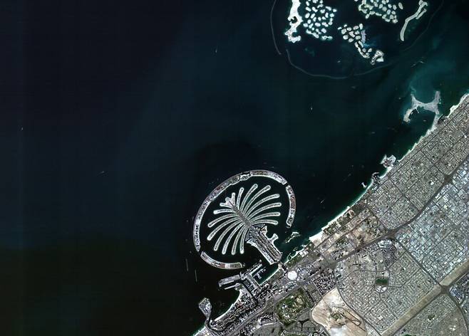 지난 2월 9일 한컴인스페이스의 세종 4호가 촬영한 두바이의 모습./우주항공청