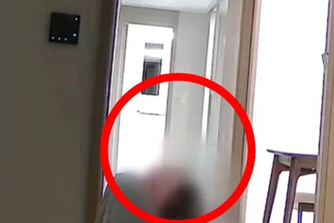 A씨 홈캠에 남편 친구의 여자친구가 이동하는 모습이 찍혔다. JTBC 사건반장 캡쳐