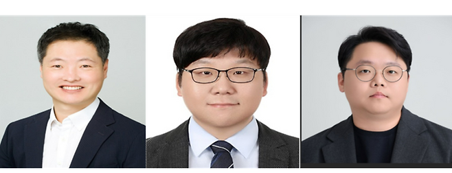 이번 연구를 주도한 한양대학교 한태희(왼쪽부터)·위정재 교수, 엄원식 단국대학교 교수.[한국연구재단 제공]