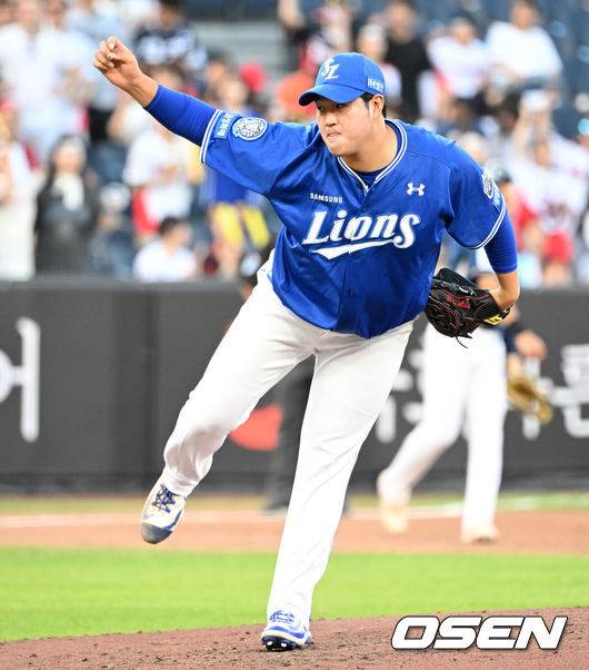 [OSEN=이대선 기자] 퓨처스올스타 삼성 김대호 2025.07.11 /sunday@osen.co.kr