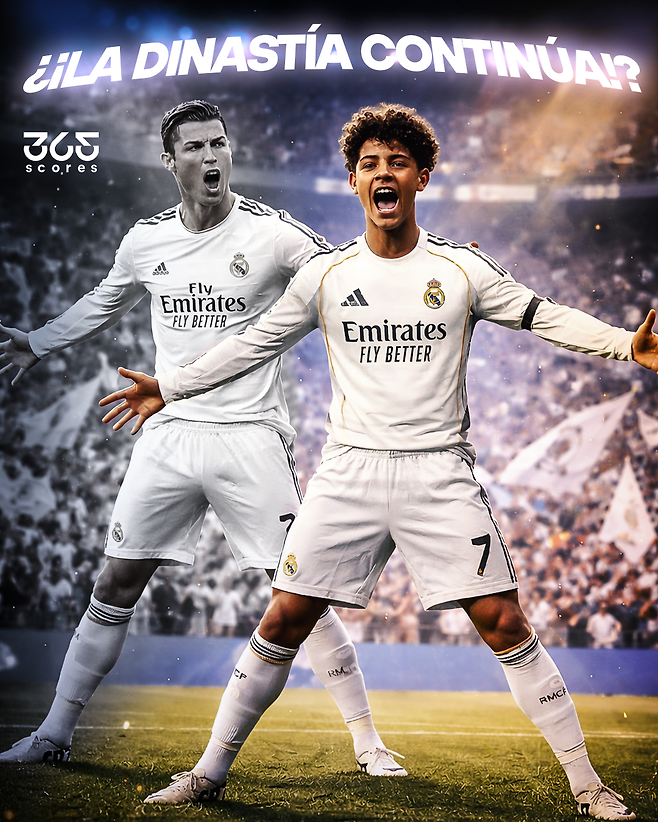 호날두 아들이 레알 마드리드 유스팀 입단이 유력하다. 365스코어 SNS