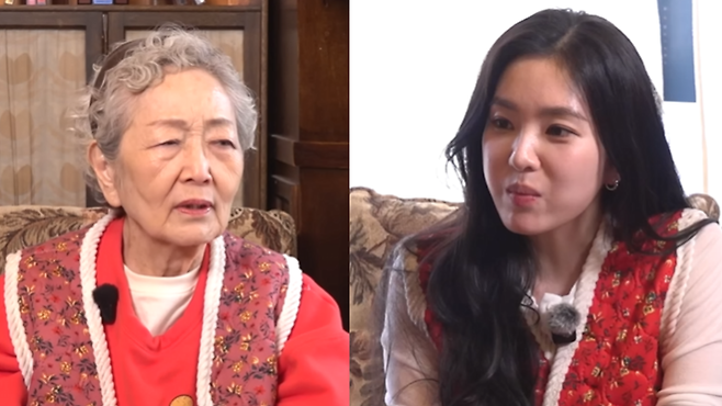 김영옥. 아이린. 김영옥 유튜브 채널 영상 캡처.