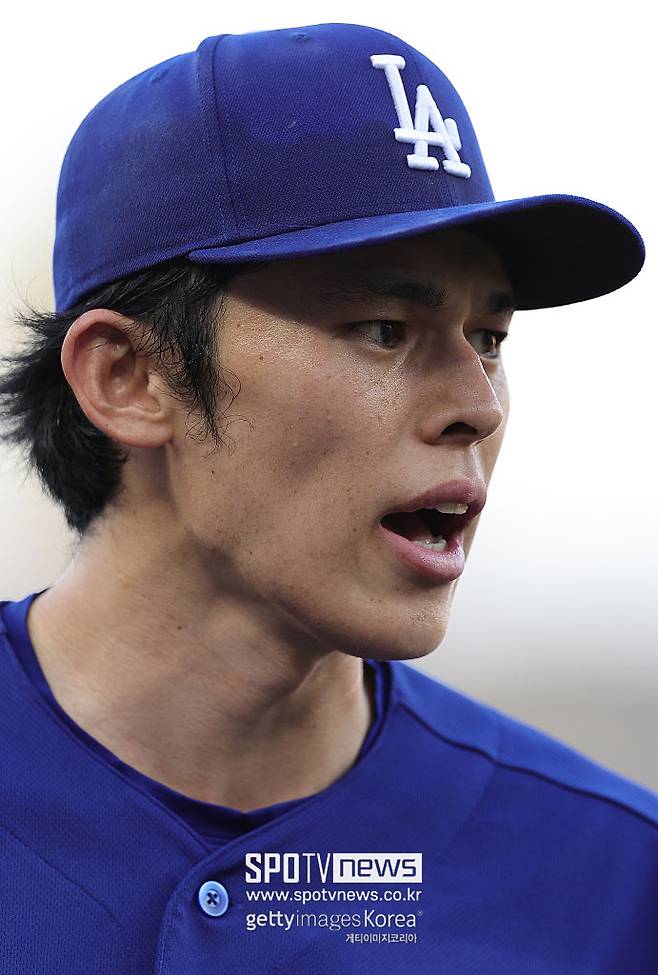 ▲ LA다저스 사사키 로키. 시범경기 부진으로 입지가 급격하게 흔들리고 있다.