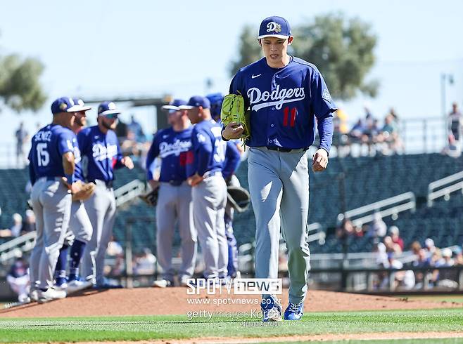 ▲ 사사키 로키의 시범경기 평균자책점은 15.58로 치솟았다.