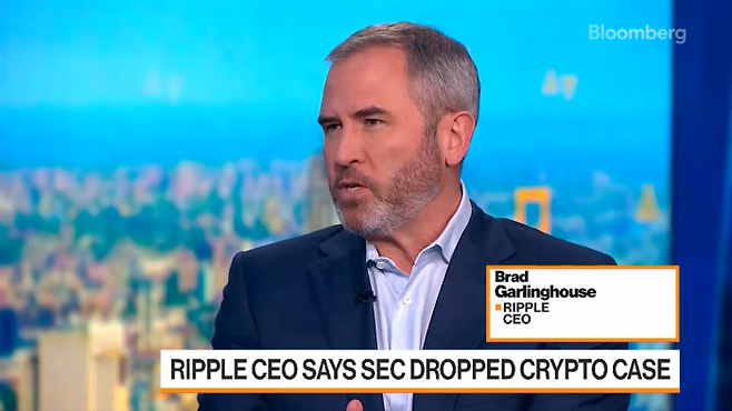 리플의 CEO 브래드 갈링하우스. 사진=블룸버그 TV 화면 캡처