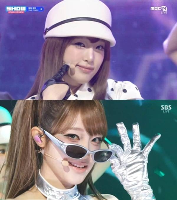 MBC M '쇼! 챔피언' 방송 화면 캡처(위) / SBS '인기가요' 방송 캡처(아래)