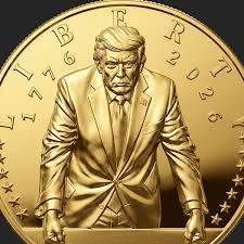 미 순수예술위원회가 세 번째로 승인한 도널드 트럼프 미 대통령의 모습이 담긴 주화 디자인. (출처=미 재무부) 2026.3.27.