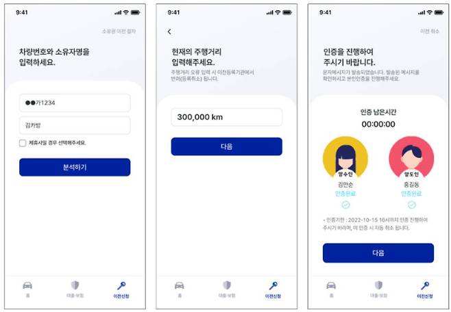 카방에서 진행하는 자동차 명의이전 등록 과정 / 출처=카방