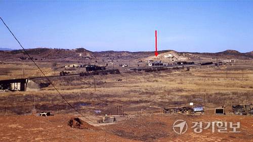 1954년 2월 문산역과 아무것도 없는 문산 시내. 김현국 파주향토연구가 제공