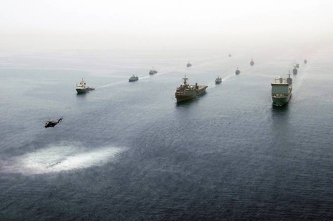 중동 일대에 배치된 미군 함정