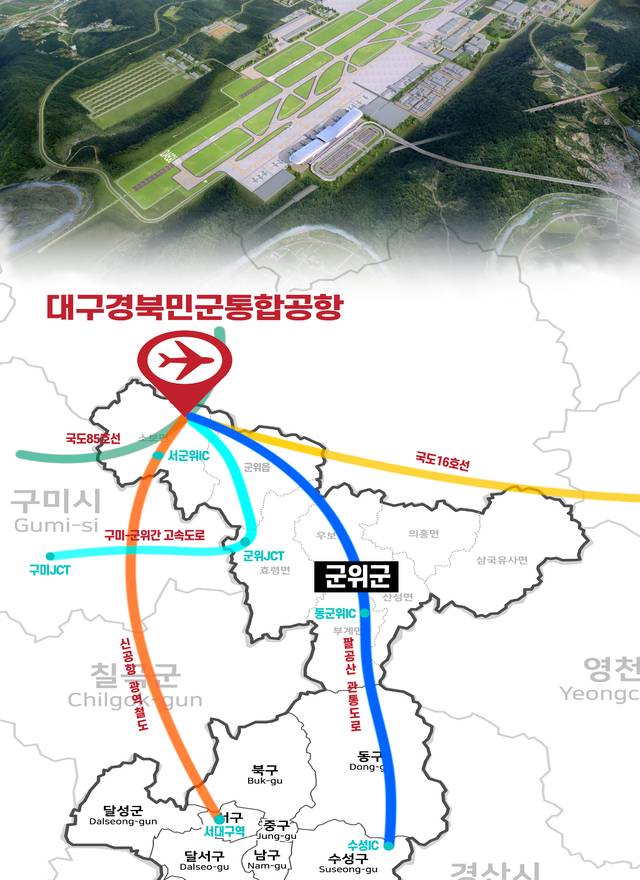 대구경북신공항, 교통망 확충으로 접근성 강화.(사진제공=군위군)