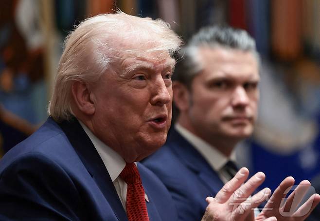 도널드 트럼프 미국 대통령이 26일(현지시간) 워싱턴DC 백악관에서 열린 각료회의에서 발언하고 있다. 2026.03.26. ⓒ 로이터=뉴스1