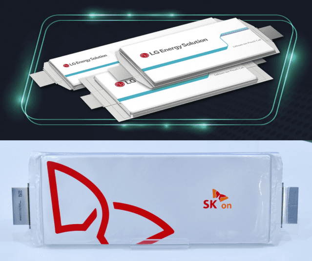 LG에너지솔루션과 SK온이 생산하는 파우치 배터리