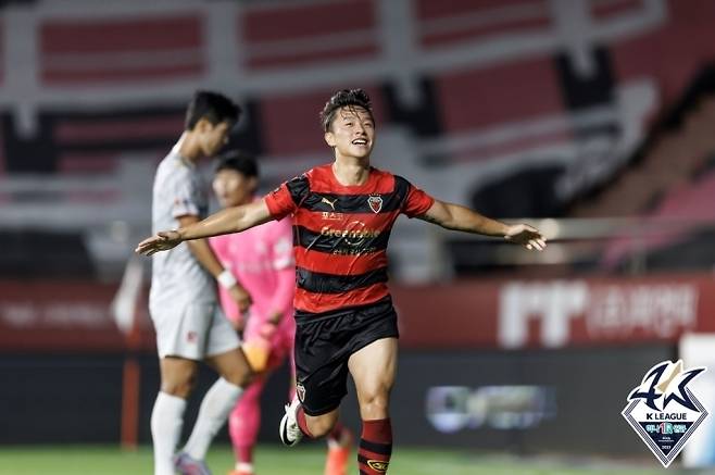고영준의 포항 스틸러스 시절. 사진=한국프로축구연맹