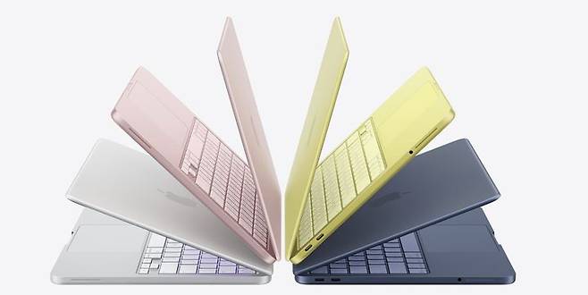 맥북 네오는 실버, 블러시, 시트러스, 인디고 등 4가지 색상으로 출시됐다. (사진=애플) *재판매 및 DB 금지