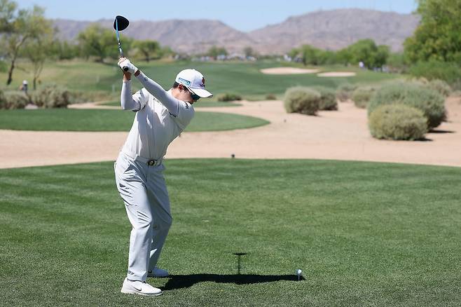 티샷 날리는 김효주. AFP연합뉴스