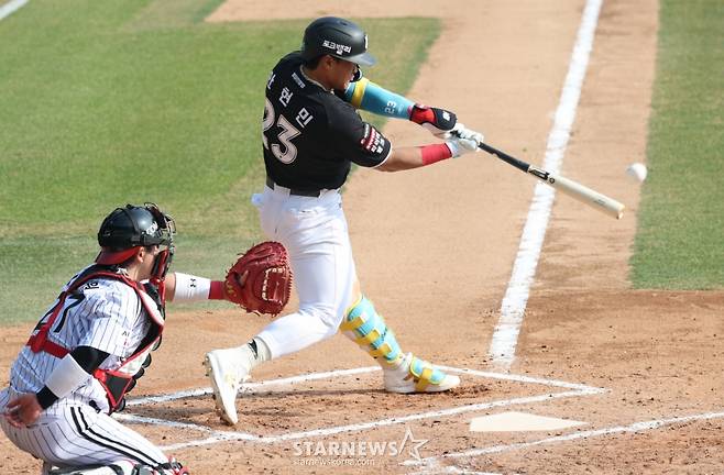 [B하인드★] KT맨 김현수, 개막전 20안타 달성! 옛 캡틴 오지환 등진 채 환호작약!