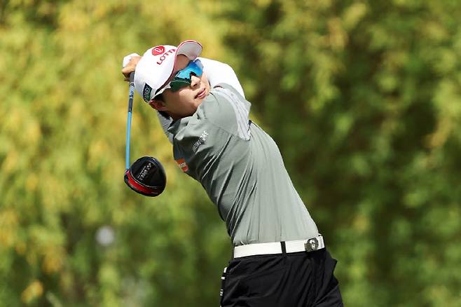 김효주가 29일 열린 포드 챔피언십 3라운드 2번홀에서 티샷을 하고 있다. (사진=LPGA)