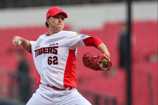 2026시즌 첫 등판에서 크게 부진했던 오른손 투수 정해영. KIA 제공