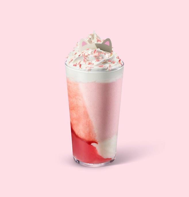 Cherry Blossom White Peach Cream Frappuccino (Starbucks Korea)