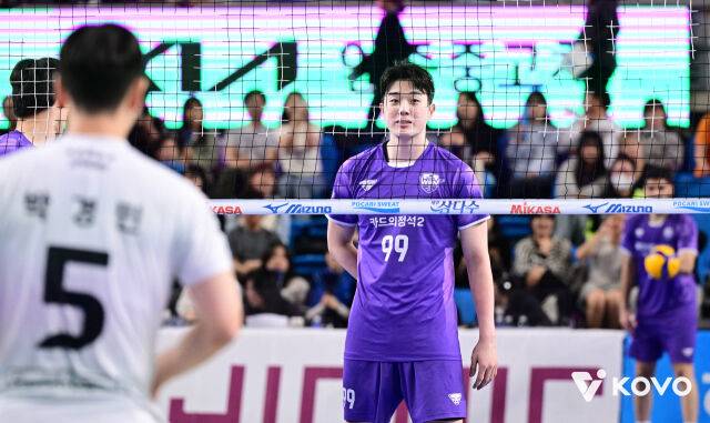 1차전에서 아쉬움을 남긴 김지한./KOVO