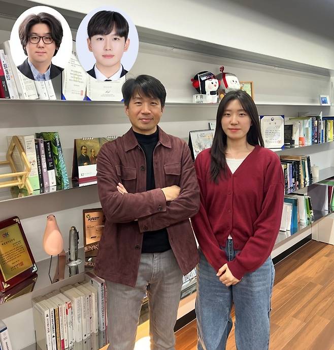 송영민(왼쪽부터) KAIST 석좌교수, 정효은 석박사통합과정, 정현호(윗쪽 왼쪽부터) GIST  교수, 고주환  MIT 박사.[KAIST 제공]