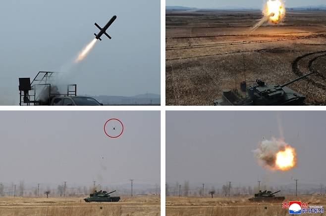 김정은, 신형 주력전차 요격 능력 평가시험 참관 - 김정은 북한 국무위원장이 국방과학원 장갑무기연구소에서 신형 주력전차 요격 능력 평가시험을 참관했다고 조선중앙통신이 29일 보도했다. 2026.3.29 연합뉴스