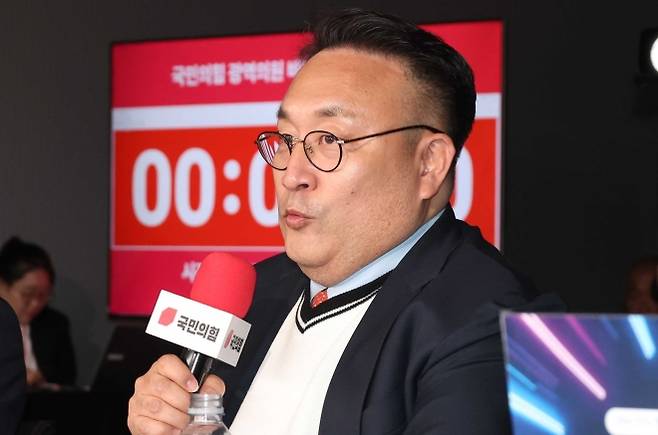 발언하는 이혁재 심사위원 - 국민의힘 ‘광역의원 비례 청년 오디션’ 본선 심사위원인 방송인 이혁재가 26일 오후 서울 여의도 중앙당사에서 열린 광역의원 청년 공개오디션 본선에서 발언을 하고 있다. 2026.3.26 뉴시스