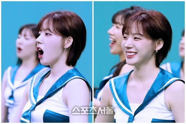‘표정 극과 극’ 하지원 치어리더, 대체 무슨 일이?