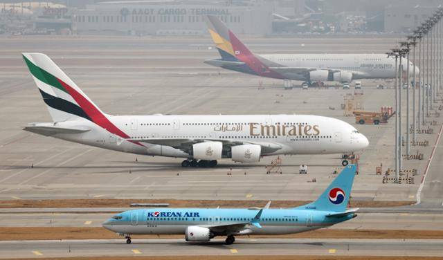 5일 인천국제공항에 각종 여객기가 서 있다. 뉴스1