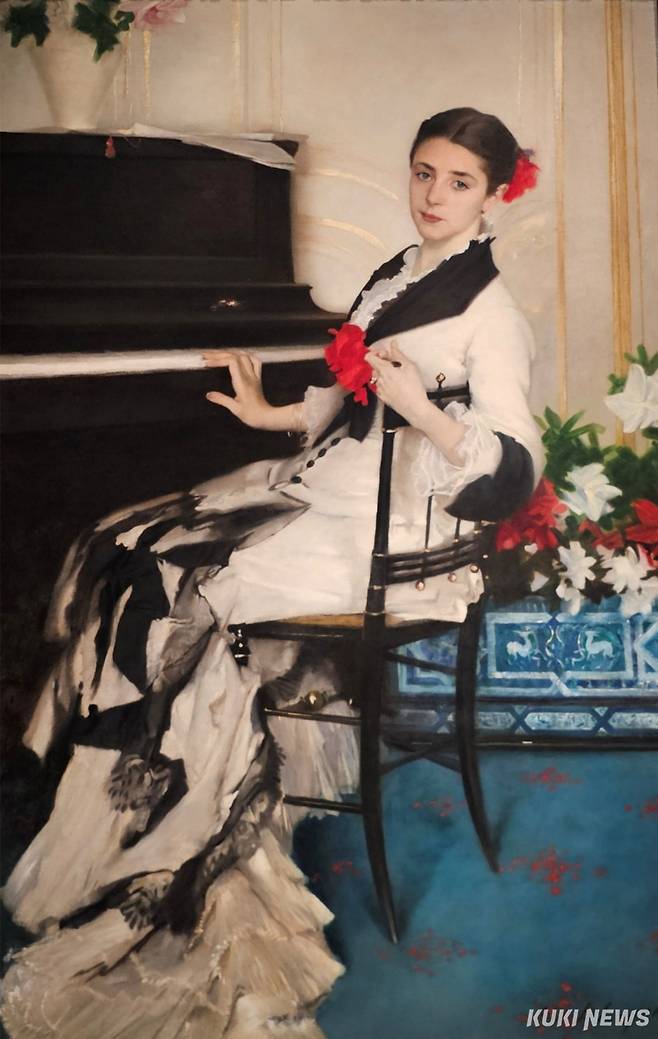 존 싱어 사전트, 마담 라몬 수베르카소(Ramon Subercaseaux) 아말리아 에라수리츠 우르메네타(Amalia Errazurz y Urmeneta), 1880년 초, 캔버스에 유채, 165.1x109.9cm, 휴스턴 사로핌(Sarofim) 재단