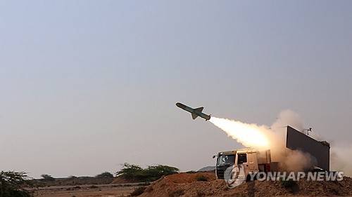 이란 이슬람혁명수비대의 미사일 발사 훈련 [EPA/세파뉴스=연합뉴스 자료사진 제공]