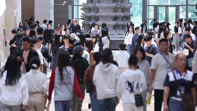 북적이는 국립중앙박물관. 연합뉴스