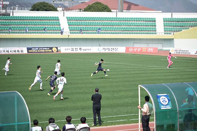 거제시민축구단이 28일 '2026시즌 K4리그 홈 개막전'을 개최했다. ⓒ거제시 제공