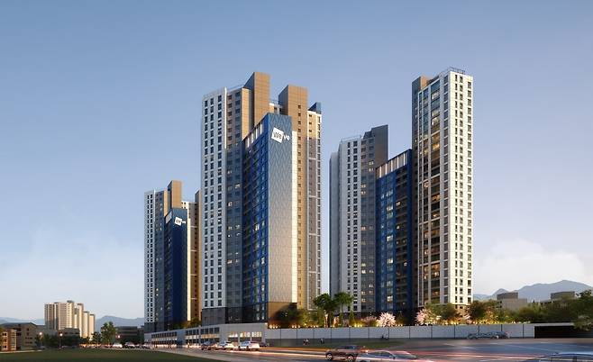 부산 동래구 명장3구역 재건축 사업 투시도 [두산건설 제공]