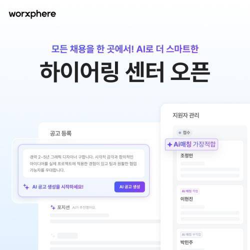 잡코리아가 기업용 인공지능(AI) 기반 통합 채용 플랫폼인 '하이어링센터'를 오픈했다. [자료=잡코리아]