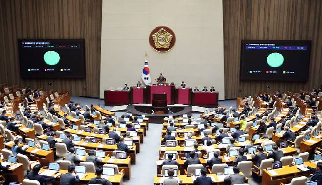 31일 서울 여의도 국회에서 열린 제433회국회(임시회) 제3차 본회의. (사진=뉴스1)
