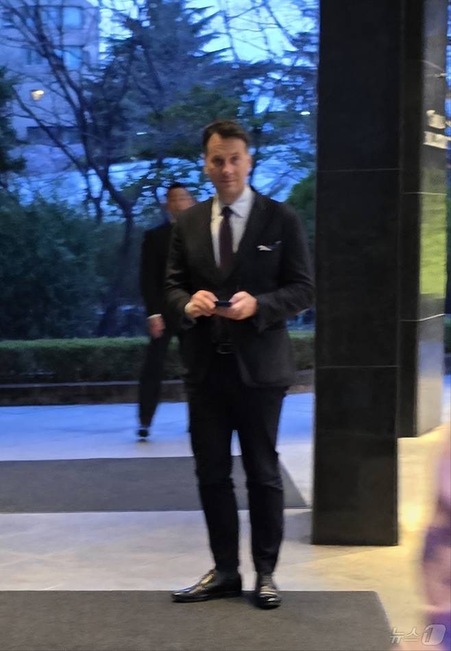 악셀 뒤마 에르메스 회장 겸 최고경영자(CEO)가 31일 서울 그랜드 하얏트 호텔 그랜드 살롱에서 열린 '포럼 H 2026'(Forum H 2026)에 참석하고 있다. ⓒ 뉴스1 최소망 기자