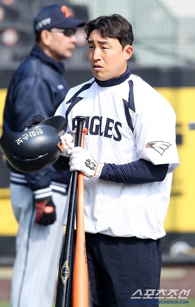 12일 대전한화생명볼파크에서 열린 KBO리그 한화 이글스와 삼성 라이온즈의 시범경기. 한화 손아섭이 훈련을 하고 있다. 대전=박재만 기자 pjm@sportschosun.com/2026.03.12/