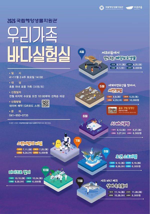 국립해양생물자원관 '우리 가족 바다 실험실' 안내 포스터. ⓒ국립해양생물자원관