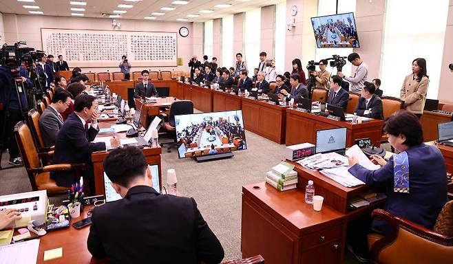 31일 서울 여의도 국회에서 제433회 국회(임시회) 윤석열 정권 정치검찰 조작기소 의혹 사건 진상규명 국정조사특별위원회 회의가 열리고 있다. 뉴스1