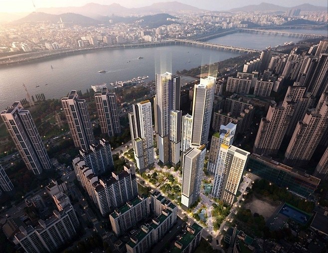 포스코이앤씨가 설계한 신반포 19차·25차 재건축 조감도. [포스코이앤씨]