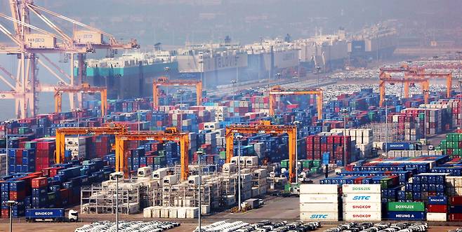 12일 경기 평택시 포승읍 평택항의 모습. [뉴스1]