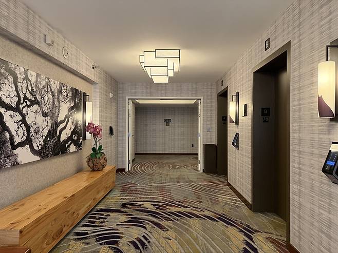 호텔 안의 호텔인 노부 타워 / 사진=권효정 여행+ 기자