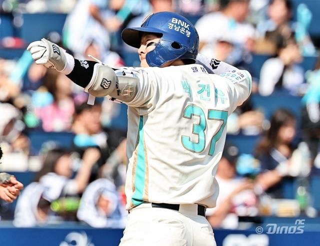 최근 절정의 타격감을 과시 중인 박건우. 사진=NC 제공
