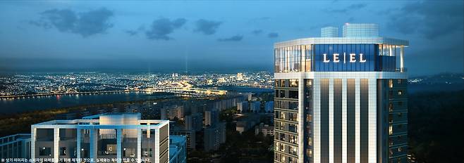 ‘이촌 르엘’ 스카이브릿지.  [롯데건설 제공]